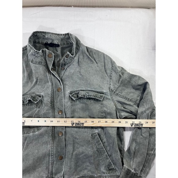 Jane Delancy Women's Gray Lyocell Utility Jacket Size L - Picture 3 of 8